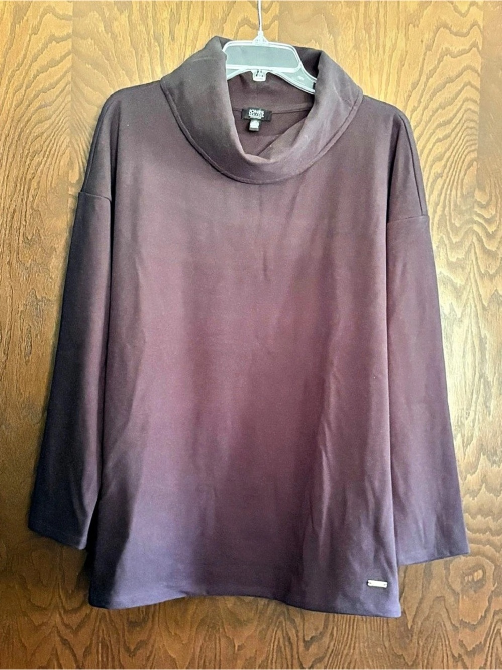 Jones New York Signature Long Sleeve Tunic in Black Size XL
